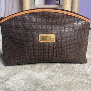 Vintage Ted Lapidus Brown Travel Pouch